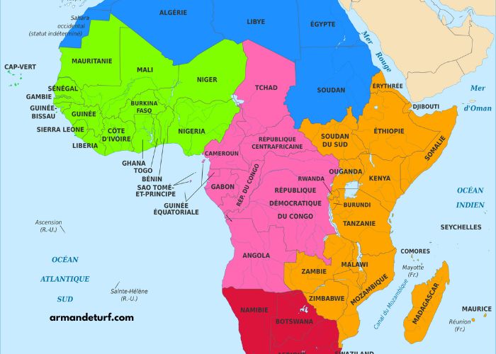 Carte DE L'afrique
