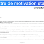 Lettre DE Motivation