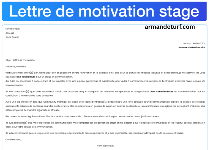 Lettre DE Motivation